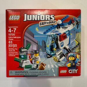 Lego Juniors, Police Helicopter Chase, Retired Set 10720, NEW, Unopened Box